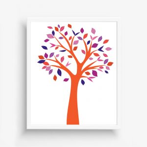 Orange Tree With Boho Leaves