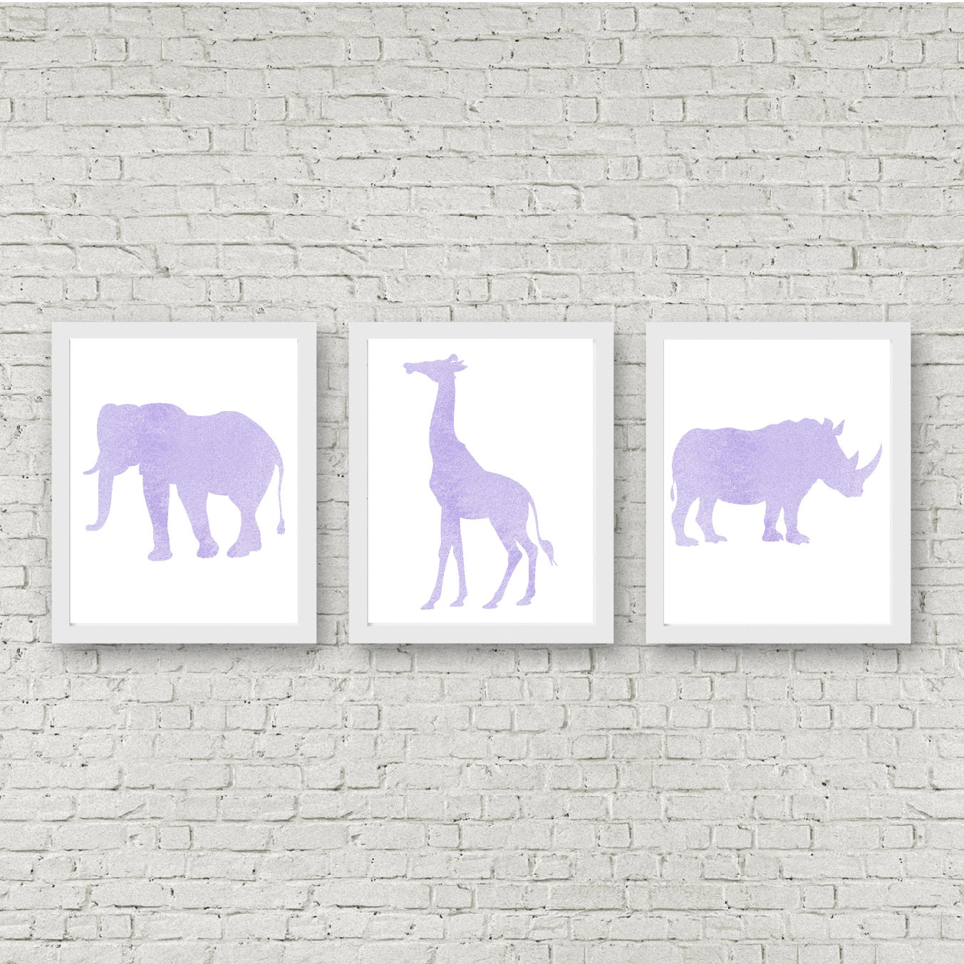 Lilac African Safari Animals Printable Set