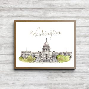 Washington DC Capitol Printable