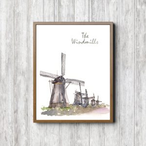 The Windmills Amsterdam Printable