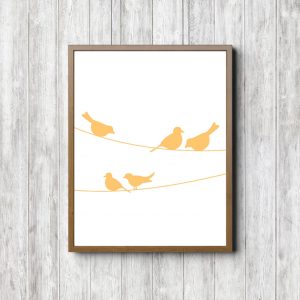 Yellow Birds On A Wire