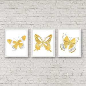 Yellow Watercolor Butterfly Set