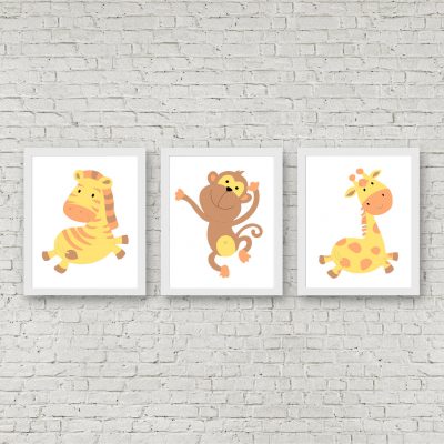 Yellow African Animal Set