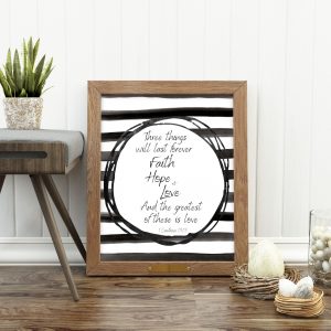 1 Corinthians 13:13 Scripture Printable