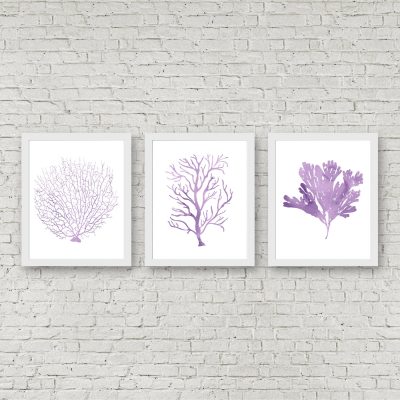 Purple Watercolor Seaweed Printables