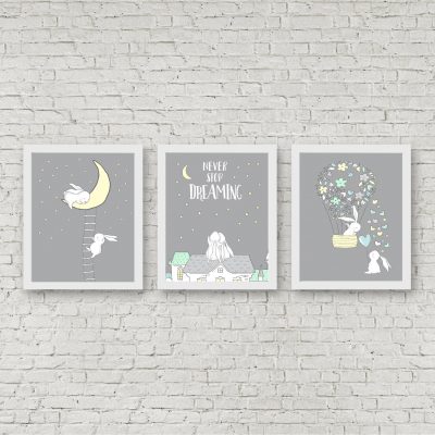 Moon Bunnies Printable Set