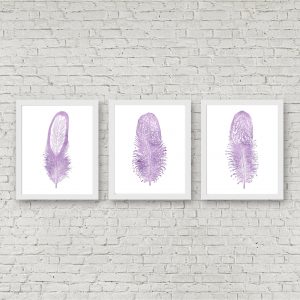 Lavender Feathers Printable Set