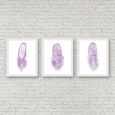 Lavender Feathers Printable Set