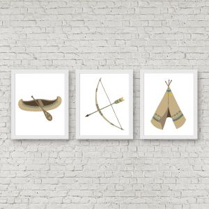 Beige Tribal Printable Posters Set