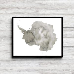 Gray Antarctic Continent Printable