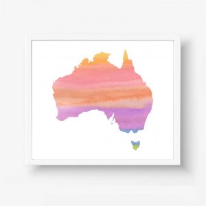 Rainbow Australia Continent Printable