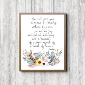 Isaiah 61:3 Bouquet Scripture Printable