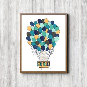 Hot Air Balloon Bear Printable
