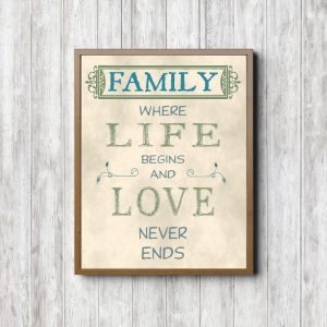 Family Life Printable Poster