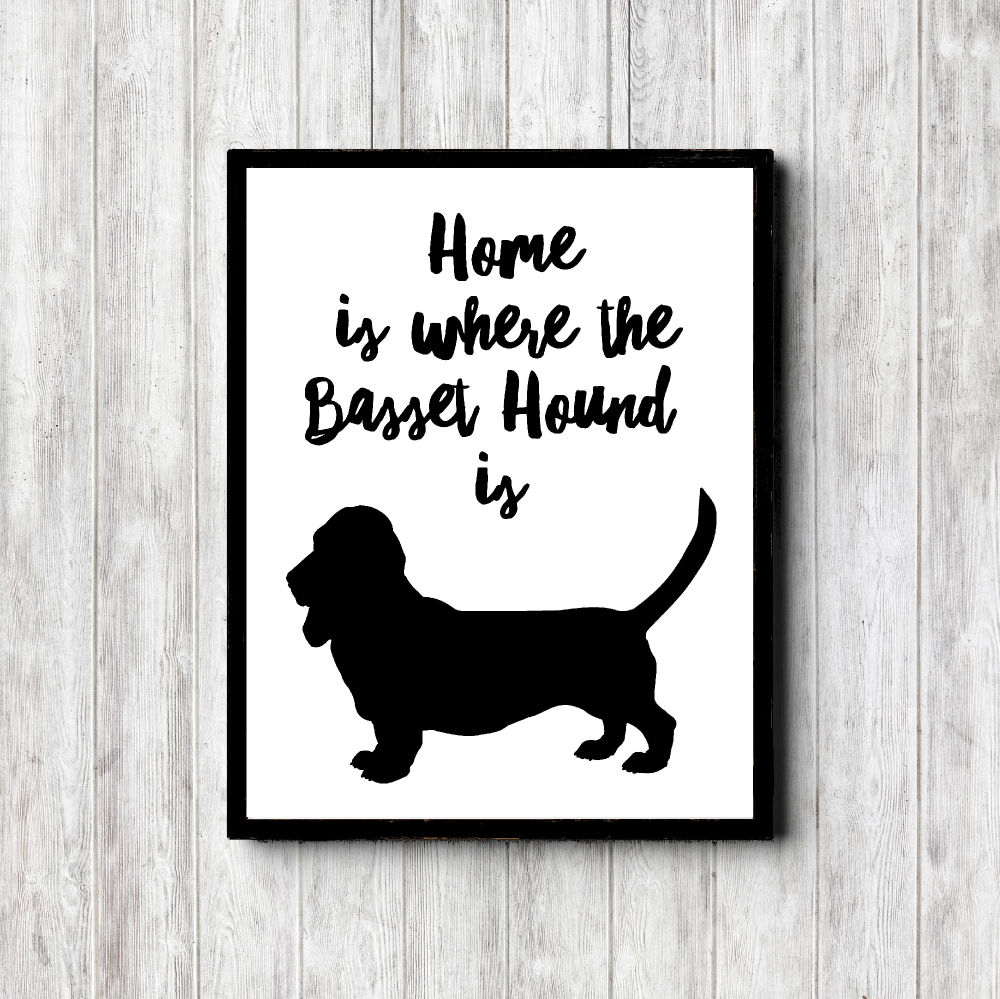 Basset Hound Home Printable
