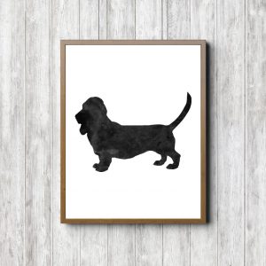 Basset Hound Silhouette Printable