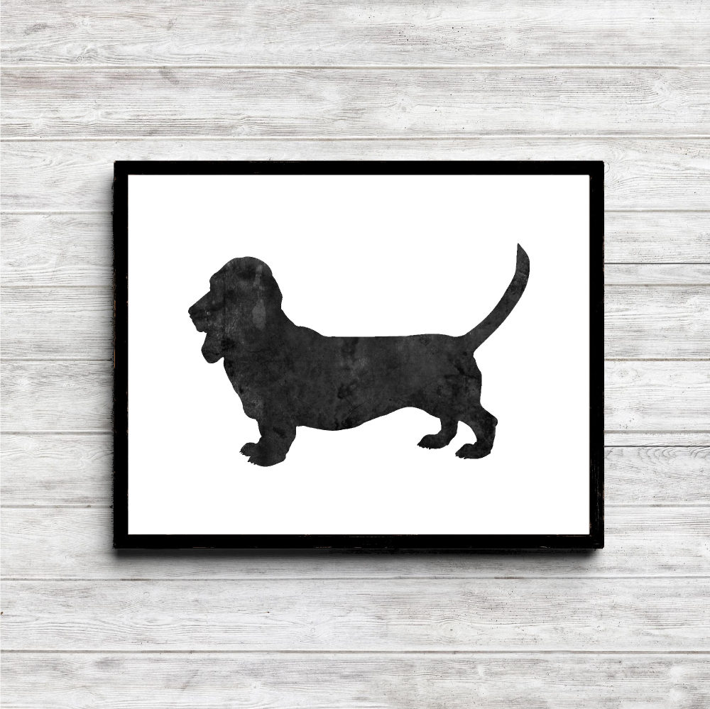 Basset Hound Printable Silhouette