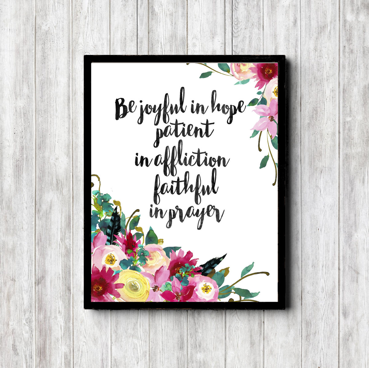 Romans 12:12 Bouquet Scripture Printable