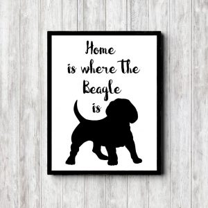 Beagle Home Printable Poster