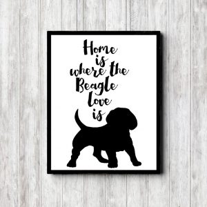 Beagle Love Printable Poster