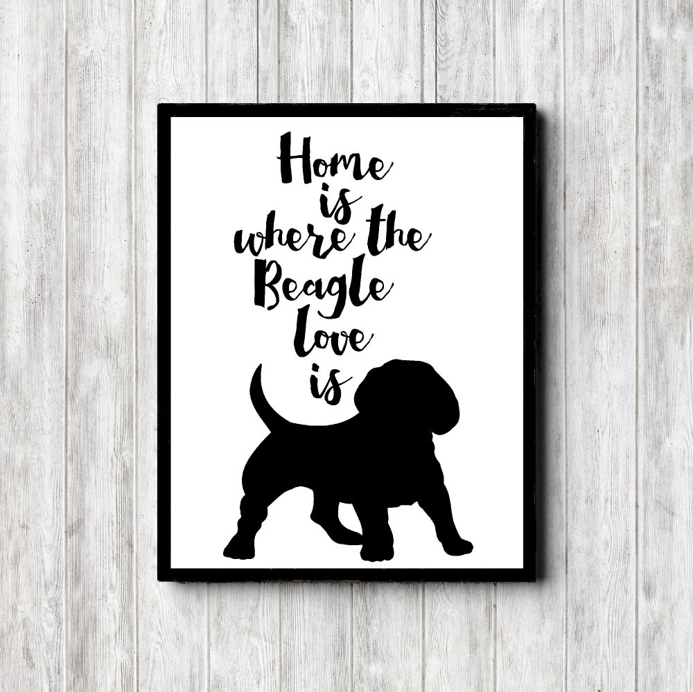 Beagle Love Printable Poster