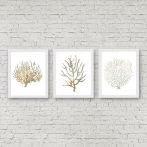 Watercolor Beige Seaweed Printables