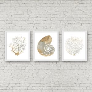 Printable Beige Watercolor Nautical Set