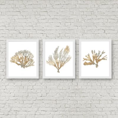 Beige Watercolor Coral Printable Set
