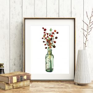 Berries In A Bottle Printable Wall Art