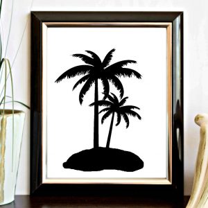 Black Palm Tree Silhouette Printable