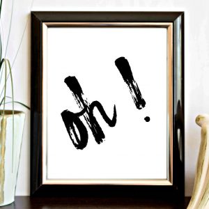 Oh! Black Marker Printable
