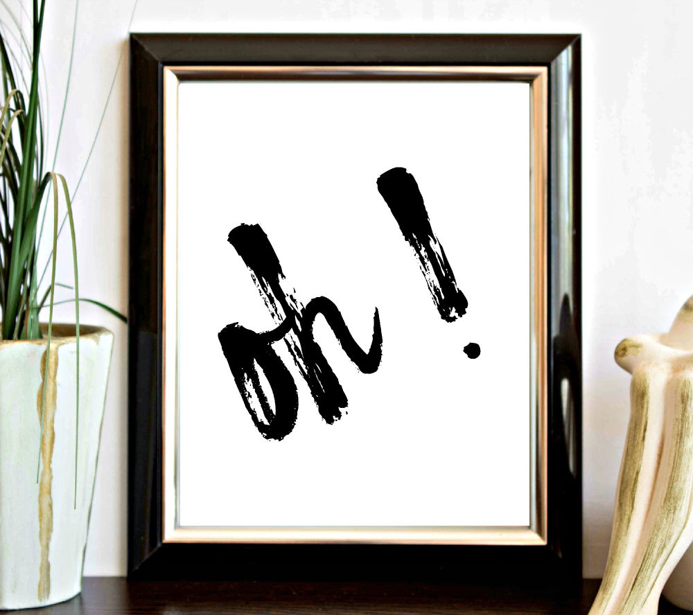 Oh! Black Marker Printable