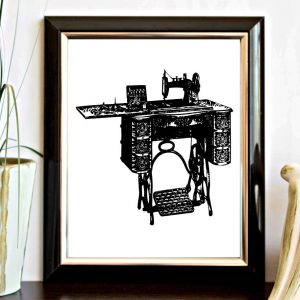 Monotone Vintage Sewing Machine