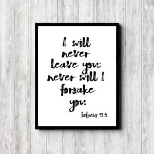 Hebrews 13:5 Written Scripture Printable