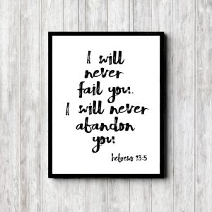 Hebrews 13:5 Distressed Scripture Printable