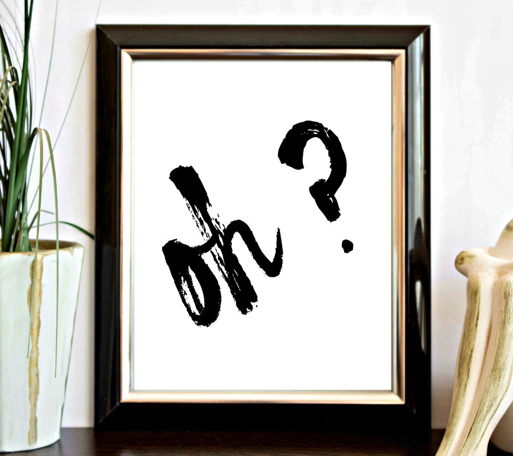 Oh? Black Marker Printable