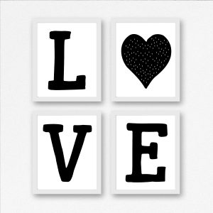 LOVE Scandinavian Black Printables