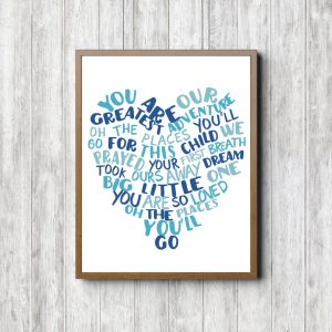 Our Greatest Adventure Blue Printable