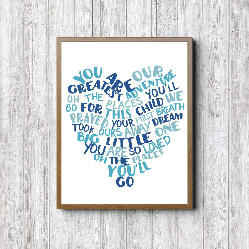 Our Greatest Adventure Blue Printable