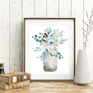 Watercolor Bouquet Printable Poster