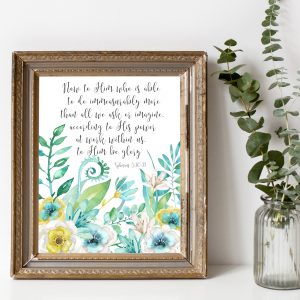 Ephesians 3:20-21 Tropical Plants Printable