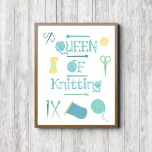 Knitting My Happy Place Wall Art