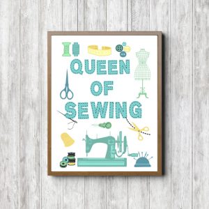 Blue & Green Sewing Printable