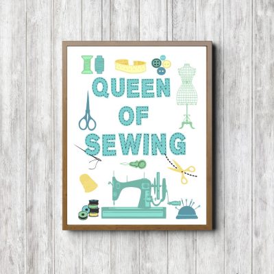 Blue & Green Sewing Printable