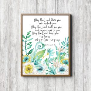 Numbers 6:24-26 Flowers & Ferns Printable