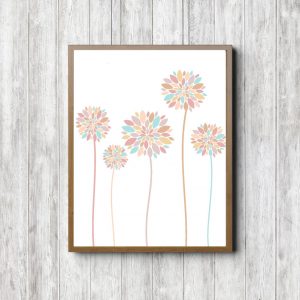 Blush Minimalist Flowers Printable