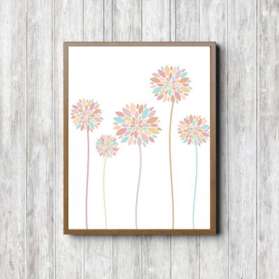 Blush Minimalist Flowers Printable