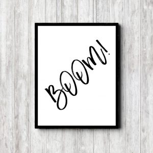 BOOM! Minimalist Marker Printable