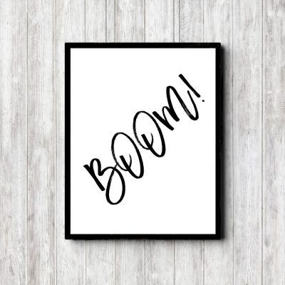 BOOM! Minimalist Marker Printable