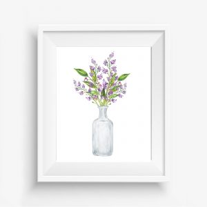 Purple Flowers In A Bottle Printable